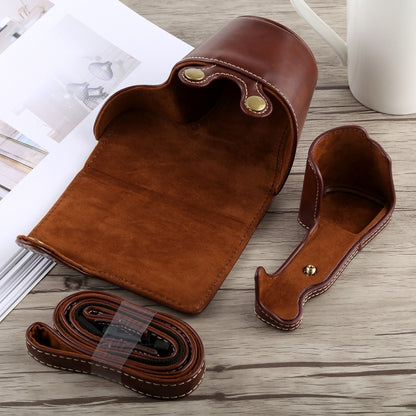 Full Body Camera PU Leather Case Bag with Strap for Sony A6300(Coffee) by bashfashion