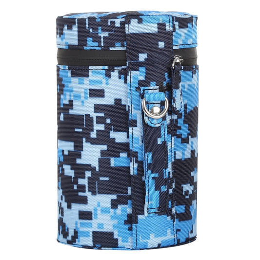 Camouflage Color Large Lens Case Zippered Cloth Pouch Box for DSLR Camera Lens, Size: 16x10x10cm (Blue) by bashfashion