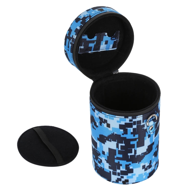 Camouflage Color Large Lens Case Zippered Cloth Pouch Box for DSLR Camera Lens, Size: 16x10x10cm (Blue) by bashfashion