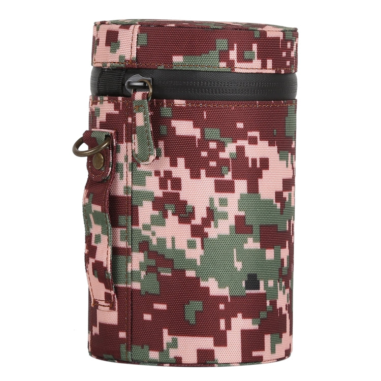 Camouflage Color Large Lens Case Zippered Cloth Pouch Box for DSLR Camera Lens, Size: 16x10x10cm (Brown) by bashfashion