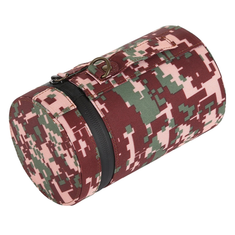 Camouflage Color Large Lens Case Zippered Cloth Pouch Box for DSLR Camera Lens, Size: 16x10x10cm (Brown) by bashfashion