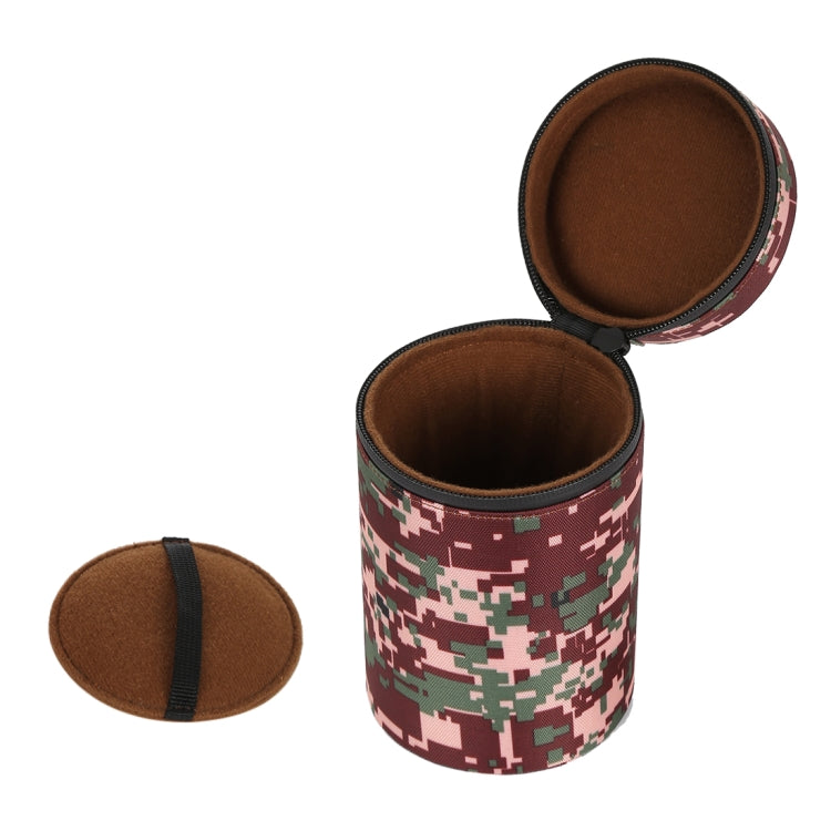 Camouflage Color Large Lens Case Zippered Cloth Pouch Box for DSLR Camera Lens, Size: 16x10x10cm (Brown) by bashfashion