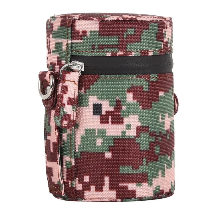 Camouflage Color Small Lens Case Zippered Cloth Pouch Box for DSLR Camera Lens, Size: 11x8x8cm (Brown) by bashfashion