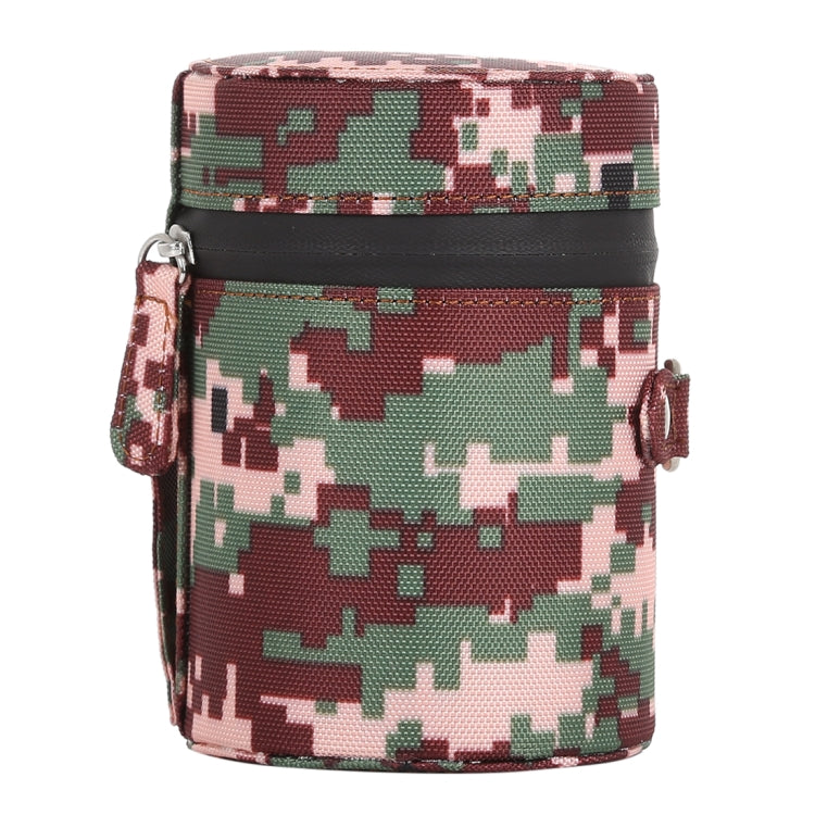 Camouflage Color Small Lens Case Zippered Cloth Pouch Box for DSLR Camera Lens, Size: 11x8x8cm (Brown) by bashfashion