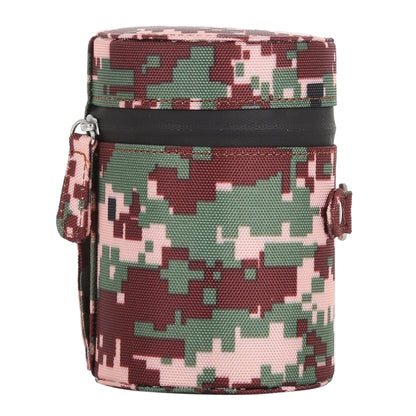 Camouflage Color Small Lens Case Zippered Cloth Pouch Box for DSLR Camera Lens, Size: 11x8x8cm (Brown) by bashfashion