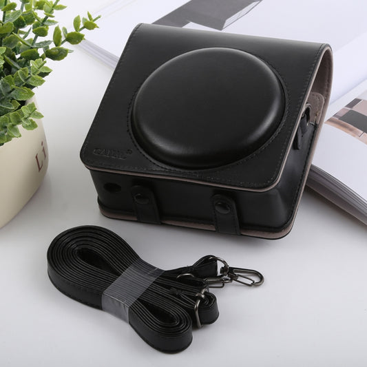 Retro Style Full Body Camera PU Leather Case Bag with Strap for FUJIFILM instax SQUARE SQ6 (Black) by bashfashion