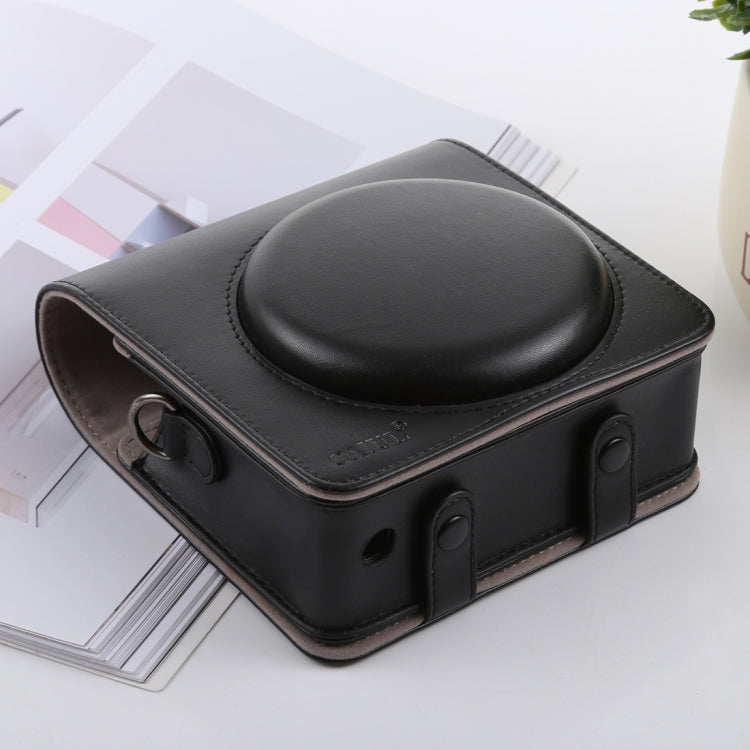 Retro Style Full Body Camera PU Leather Case Bag with Strap for FUJIFILM instax SQUARE SQ6 (Black) by bashfashion