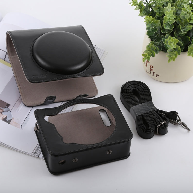 Retro Style Full Body Camera PU Leather Case Bag with Strap for FUJIFILM instax SQUARE SQ6 (Black) by bashfashion