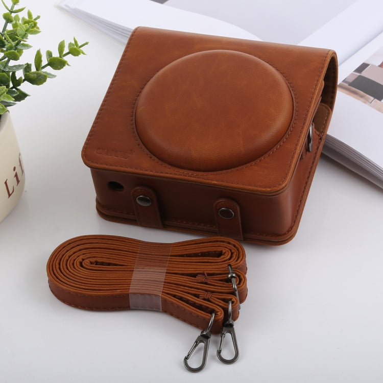 Retro Style Full Body Camera PU Leather Case Bag with Strap for FUJIFILM instax SQUARE SQ6 (Brown) by bashfashion