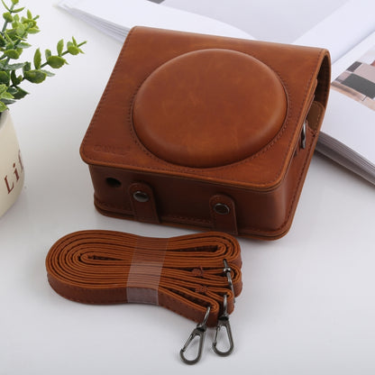 Retro Style Full Body Camera PU Leather Case Bag with Strap for FUJIFILM instax SQUARE SQ6 (Brown) by bashfashion