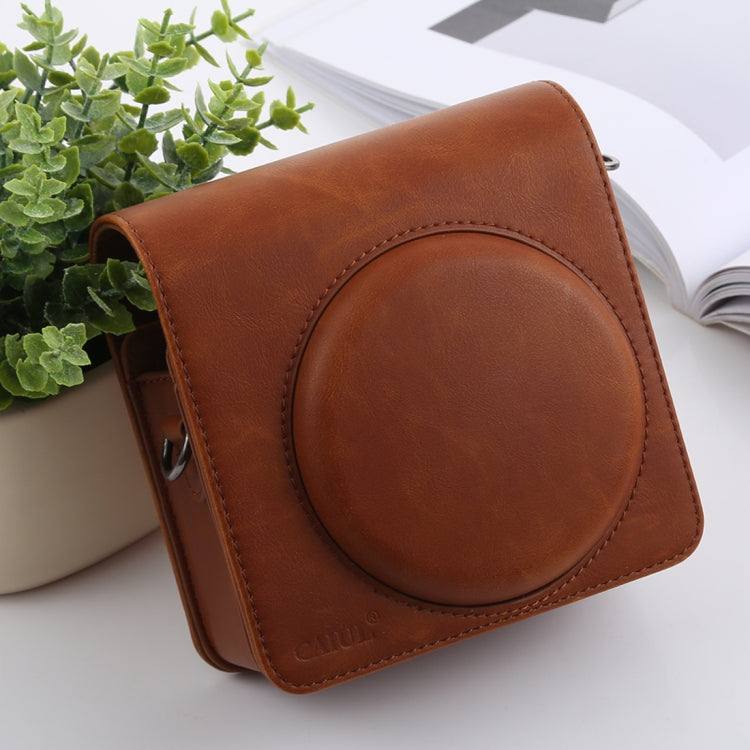 Retro Style Full Body Camera PU Leather Case Bag with Strap for FUJIFILM instax SQUARE SQ6 (Brown) by bashfashion