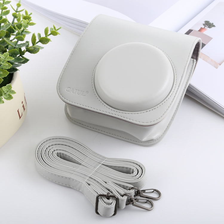 Retro Style Full Body Camera PU Leather Case Bag with Strap for FUJIFILM instax mini 9 / mini 8+ / mini 8(White) by bashfashion