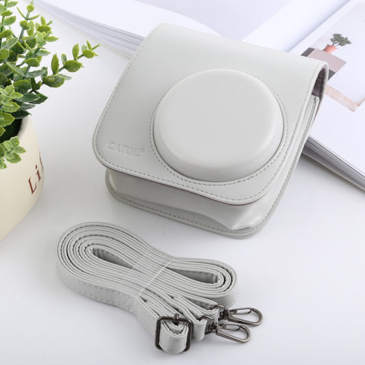 Retro Style Full Body Camera PU Leather Case Bag with Strap for FUJIFILM instax mini 9 / mini 8+ / mini 8(White) by bashfashion