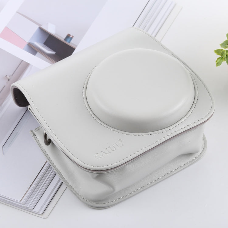 Retro Style Full Body Camera PU Leather Case Bag with Strap for FUJIFILM instax mini 9 / mini 8+ / mini 8(White) by bashfashion