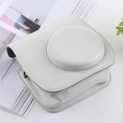 Retro Style Full Body Camera PU Leather Case Bag with Strap for FUJIFILM instax mini 9 / mini 8+ / mini 8(White) by bashfashion