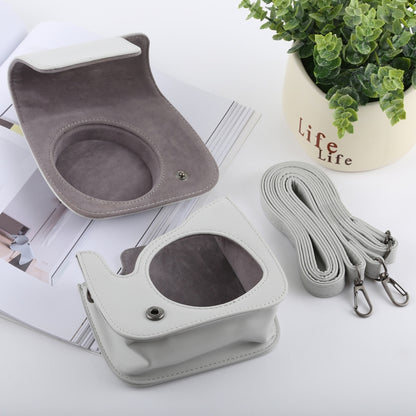 Retro Style Full Body Camera PU Leather Case Bag with Strap for FUJIFILM instax mini 9 / mini 8+ / mini 8(White) by bashfashion