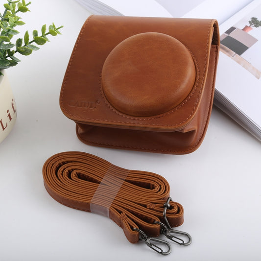 Retro Style Full Body Camera PU Leather Case Bag with Strap for FUJIFILM instax mini 9 / mini 8+ / mini 8(Brown) by bashfashion