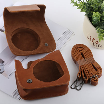 Retro Style Full Body Camera PU Leather Case Bag with Strap for FUJIFILM instax mini 9 / mini 8+ / mini 8(Brown) by bashfashion