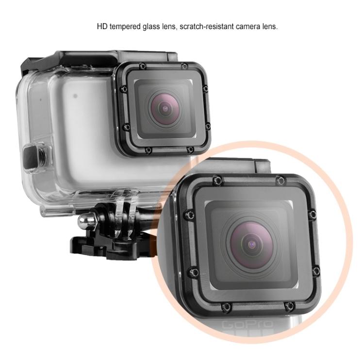 GP452 Waterproof Case + Touch Back Cover for GoPro HERO7 White / Silver by bashfashion
