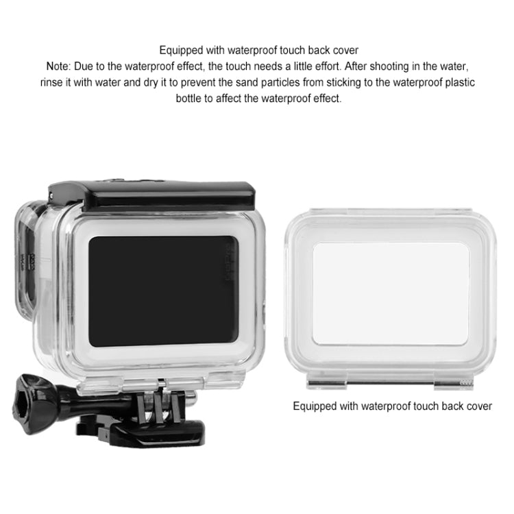GP452 Waterproof Case + Touch Back Cover for GoPro HERO7 White / Silver by bashfashion
