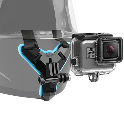 Helmet Belt Mount + Waterproof Housing Protective Case for GoPro HERO7 Black /6 /5 by bashfashion