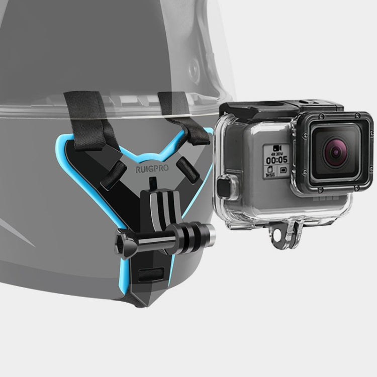 Helmet Belt Mount + Waterproof Housing Protective Case for GoPro HERO7 Black /6 /5 by bashfashion