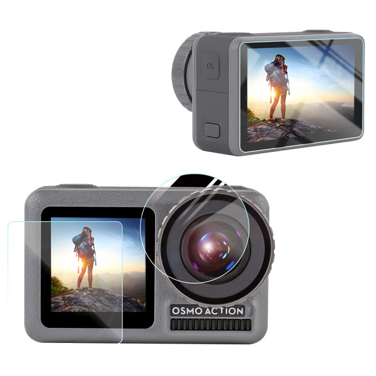 For DJI Osmo Action 3-in-1 Lens Front and Back LCD Display HD Protective Film by bashfashion