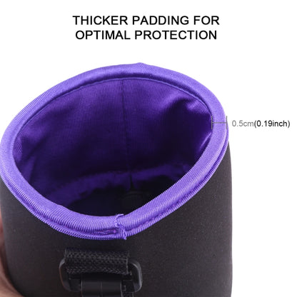 SLR Camera Lens Bag Micro Single Lens Bag Lens Inner Bile Bag Waterproof Protective Case Plus Velvet Thickening, Diameter: 10cm, Height: 25cm(Purple) by bashfashion
