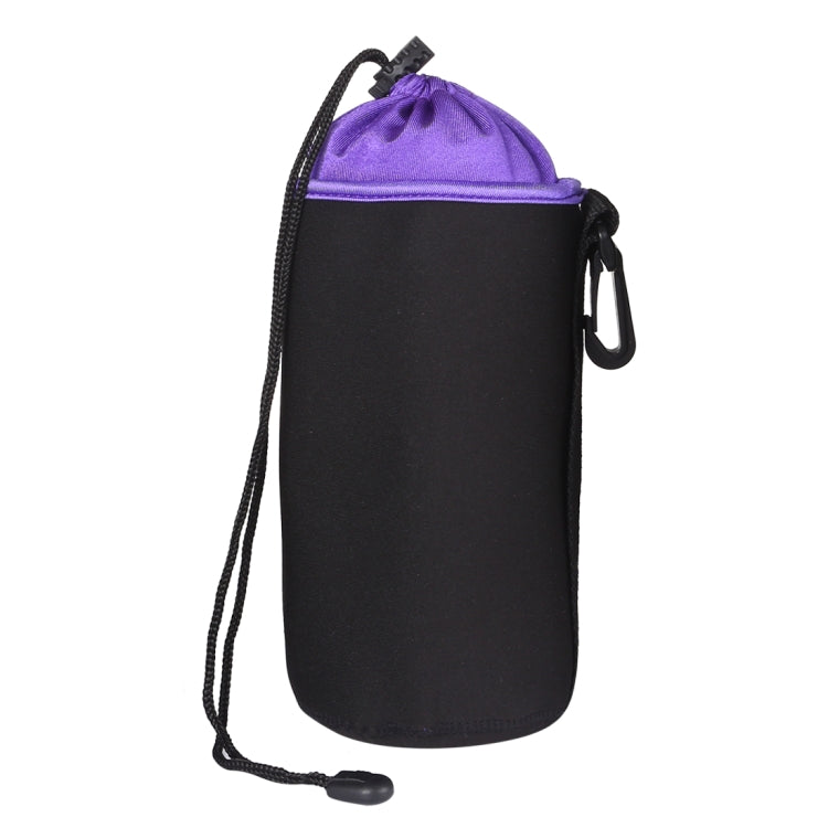 SLR Camera Lens Bag Micro Single Lens Bag Lens Inner Bile Bag Waterproof Protective Case Plus Velvet Thickening, Diameter: 10cm, Height: 18cm(Purple) by bashfashion