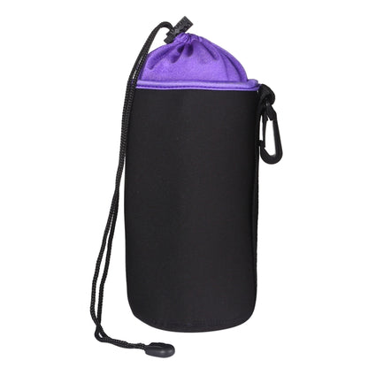 SLR Camera Lens Bag Micro Single Lens Bag Lens Inner Bile Bag Waterproof Protective Case Plus Velvet Thickening, Diameter: 10cm, Height: 18cm(Purple) by bashfashion