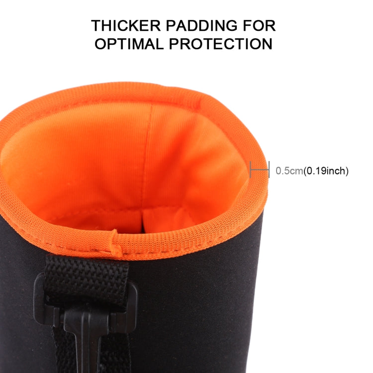 SLR Camera Lens Bag Micro Single Lens Bag Lens Inner Bile Bag Waterproof Protective Case Plus Velvet Thickening, Diameter: 10cm, Height: 14cm(Orange) by bashfashion