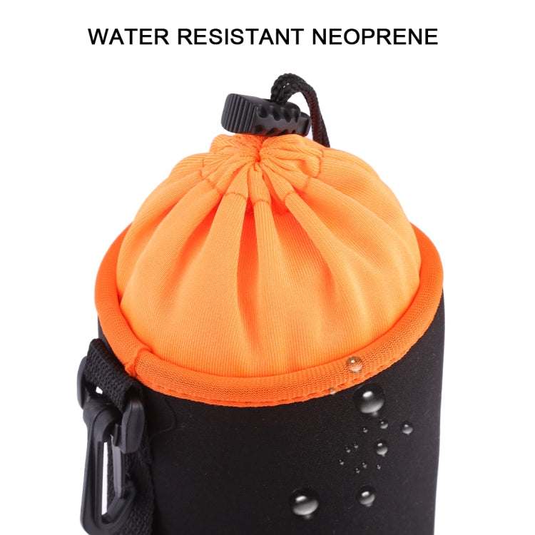 SLR Camera Lens Bag Micro Single Lens Bag Lens Inner Bile Bag Waterproof Protective Case Plus Velvet Thickening, Diameter: 10cm, Height: 14cm(Orange) by bashfashion