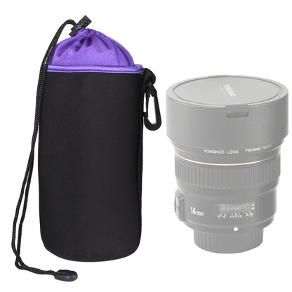 SLR Camera Lens Bag Micro Single Lens Bag Lens Inner Bile Bag Waterproof Protective Case Plus Velvet Thickening, Diameter: 10cm, Height: 14cm(Purple) by bashfashion