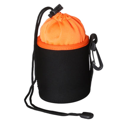 SLR Camera Lens Bag Micro Single Lens Bag Lens Inner Bile Bag Waterproof Protective Case Plus Velvet Thickening, Diameter: 8.5cm, Height: 10cm(Orange) by bashfashion