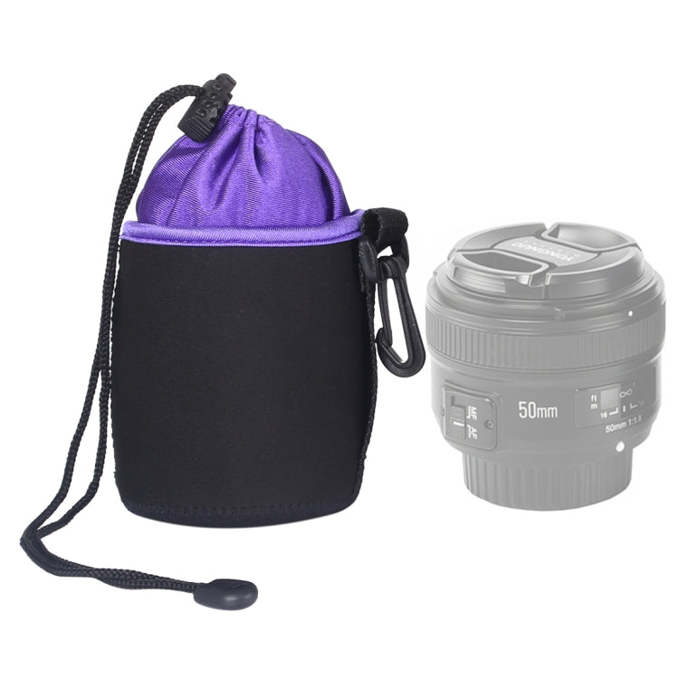 SLR Camera Lens Bag Micro Single Lens Bag Lens Inner Bile Bag Waterproof Protective Case Plus Velvet Thickening, Diameter: 8.5cm, height: 10cm(Purple) by bashfashion