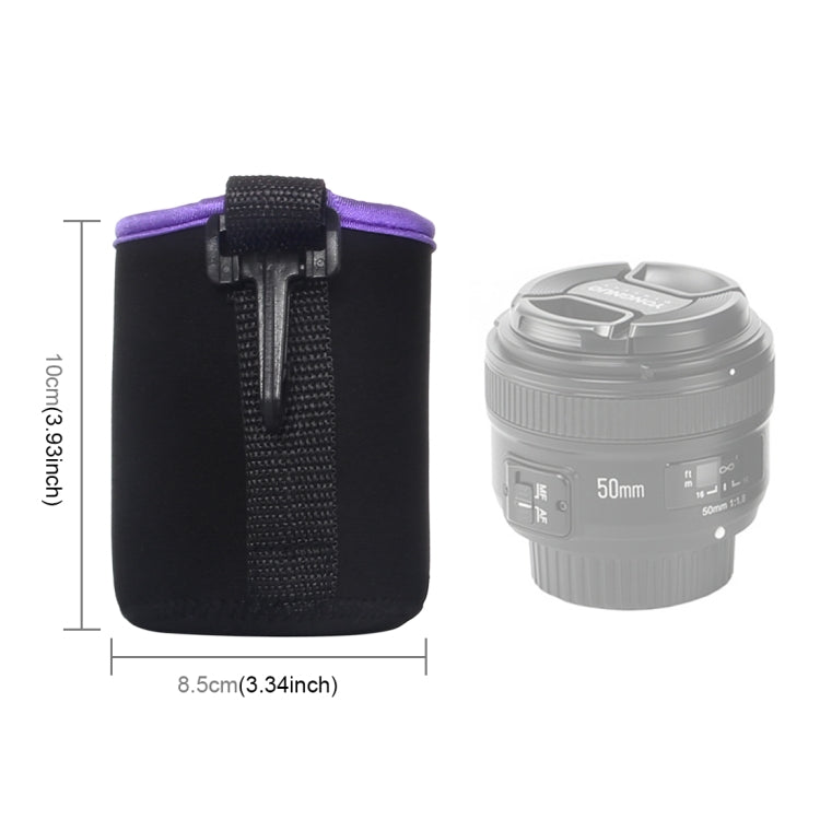 SLR Camera Lens Bag Micro Single Lens Bag Lens Inner Bile Bag Waterproof Protective Case Plus Velvet Thickening, Diameter: 8.5cm, height: 10cm(Purple) by bashfashion