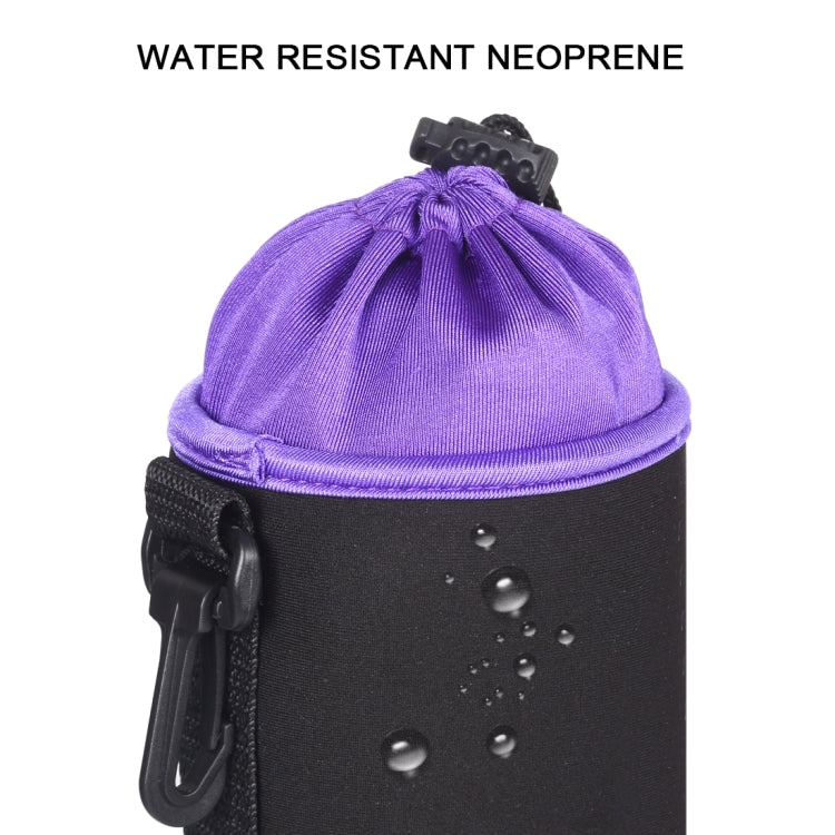 SLR Camera Lens Bag Micro Single Lens Bag Lens Inner Bile Bag Waterproof Protective Case Plus Velvet Thickening, Diameter: 8.5cm, height: 10cm(Purple) by bashfashion