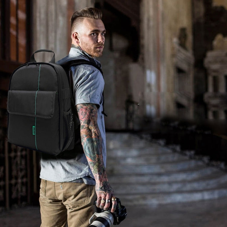 INDEPMAN DL-B013 Portable Waterproof Scratch-proof Outdoor Sports Backpack Camera Bag Phone Tablet Bag for GoPro, SJCAM, Nikon, Canon, Xiaomi Xiaoyi YI, iPad, Apple, Samsung, Huawei, Size: 26.5 * 12.5 * 33 cm(Green) by INDEPMAN