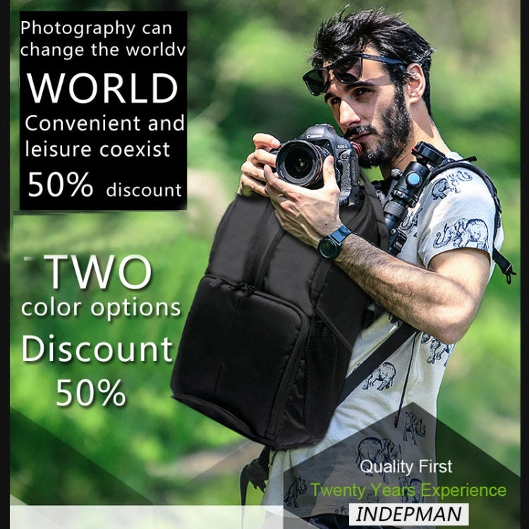 INDEPMAN DL-B016 Portable Waterproof Scratch-proof Outdoor Sports Sling Shoulder Bag Camera Bag Phone Tablet Bag for GoPro, SJCAM, Nikon, Canon, Xiaomi Xiaoyi YI, iPad, Apple, Samsung, Huawei, Size: 25.5 * 19 * 44 cm(Green) by INDEPMAN