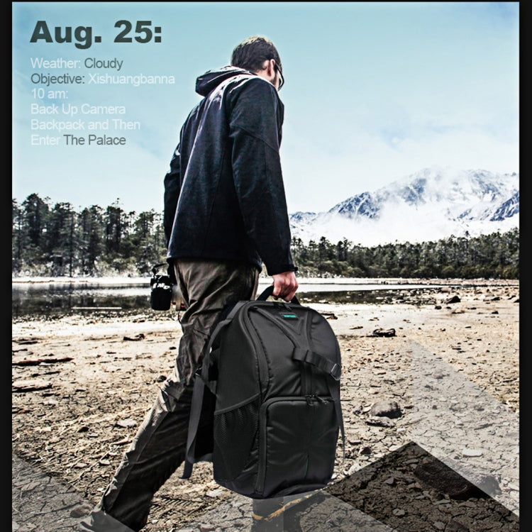 INDEPMAN DL-B016 Portable Waterproof Scratch-proof Outdoor Sports Sling Shoulder Bag Camera Bag Phone Tablet Bag for GoPro, SJCAM, Nikon, Canon, Xiaomi Xiaoyi YI, iPad, Apple, Samsung, Huawei, Size: 25.5 * 19 * 44 cm(Green) by INDEPMAN