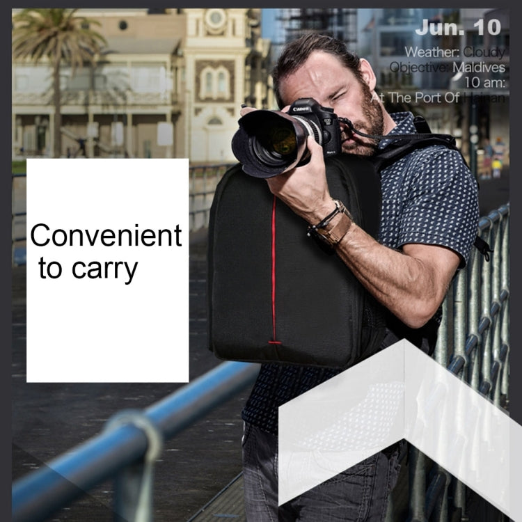 DL-B028 Portable Casual Style Waterproof Scratch-proof Outdoor Sports Backpack SLR Camera Bag Phone Bag for GoPro, SJCAM, Nikon, Canon, Xiaomi Xiaoyi YI, iPad, Apple, Samsung, Huawei, Size: 27.5 * 12.5 * 34 cm(Orange) by bashfashion