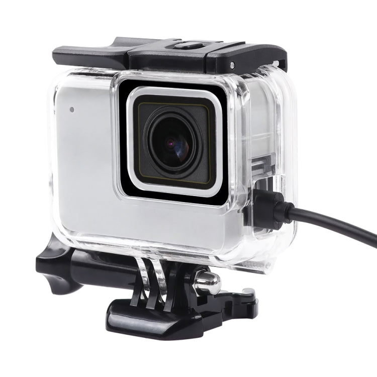 For GoPro HERO7 White /Silver Skeleton Housing Side Hollow Protective Case with Buckle Basic Mount & Screw(Transparent) by bashfashion