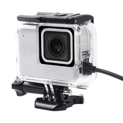 For GoPro HERO7 White /Silver Skeleton Housing Side Hollow Protective Case with Buckle Basic Mount & Screw(Transparent) by bashfashion