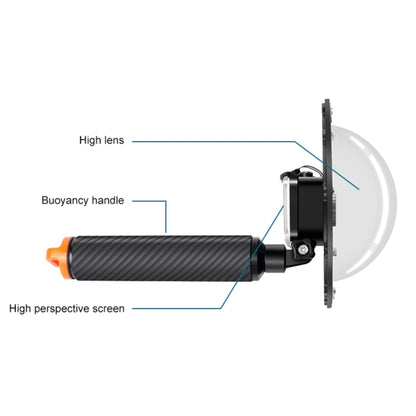 RUIGPRO Floating Hand Grip Dome Port Underwater Diving Camera Lens Transparent Cover for DJI Osmo Action by RUIGPRO