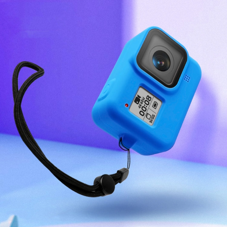 Silicone Protective Case Cover with Wrist Strap for GoPro HERO8 Black(Blue) by RUIGPRO
