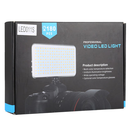 LED011S Pocket 180 LEDs Professional Vlogging Photography Video & Photo Studio Light with OLED Display & Cold Shoe Adapter Mount for Canon / Nikon DSLR Cameras by bashfashion
