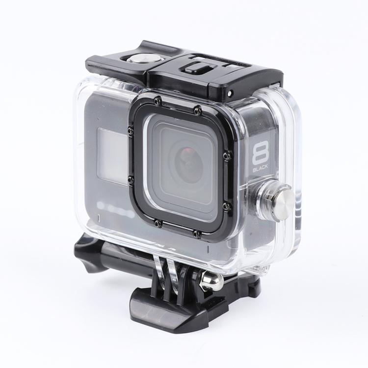 For GoPro HERO8 Black 45m Waterproof Housing Protective Case with Buckle Basic Mount & Screw (Transparent) by bashfashion