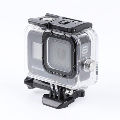 For GoPro HERO8 Black 45m Waterproof Housing Protective Case with Buckle Basic Mount & Screw (Transparent) by bashfashion