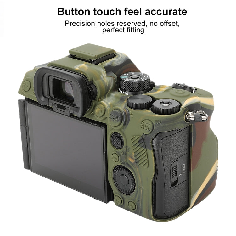 For Sony ILCE-7RM5 / Alpha 7R V Soft Silicone Protective Case (Camouflage) by bashfashion