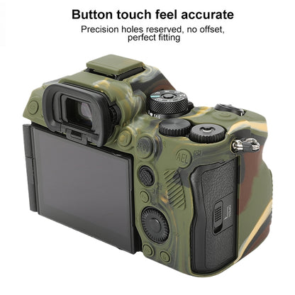 For Sony ILCE-7RM5 / Alpha 7R V Soft Silicone Protective Case (Camouflage) by bashfashion
